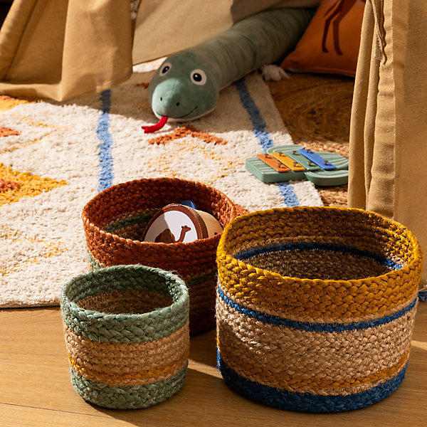 3 paniers Jackson jute - Atmosphera