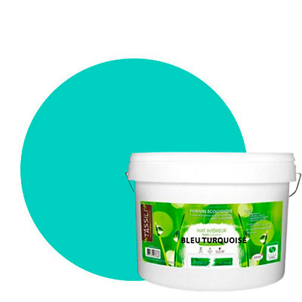 Bleu Turquoise Peinture interieur aspect mat Natura - Bleu Turquoise - 10L