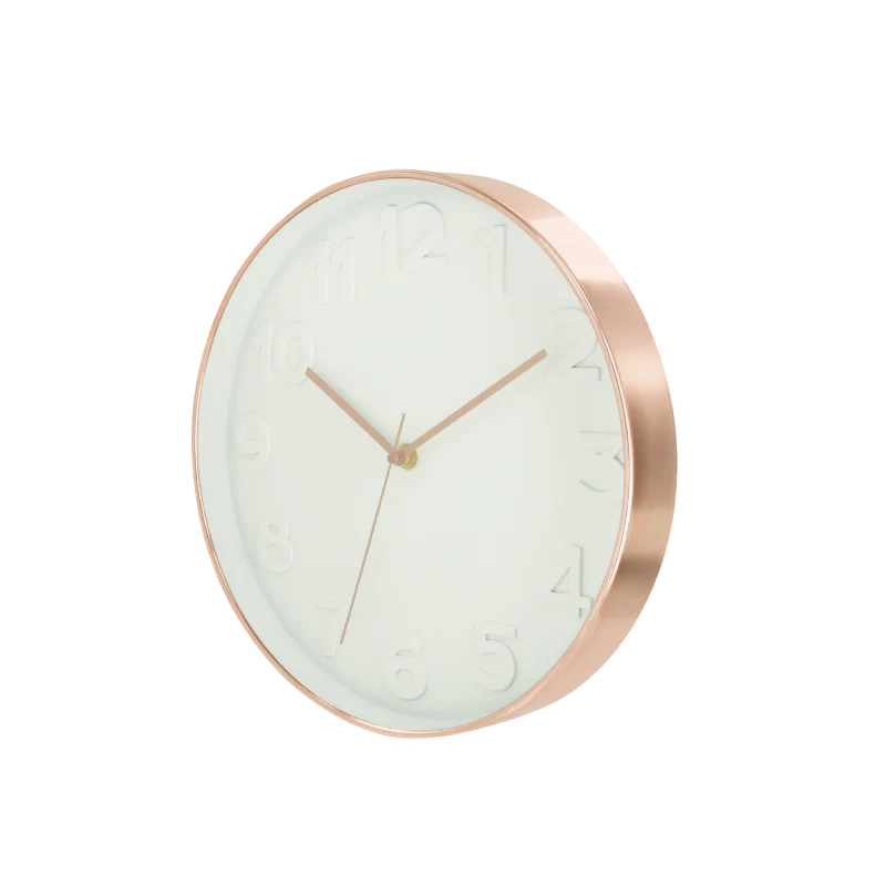Horloge LAUGE coloris blanc et rose