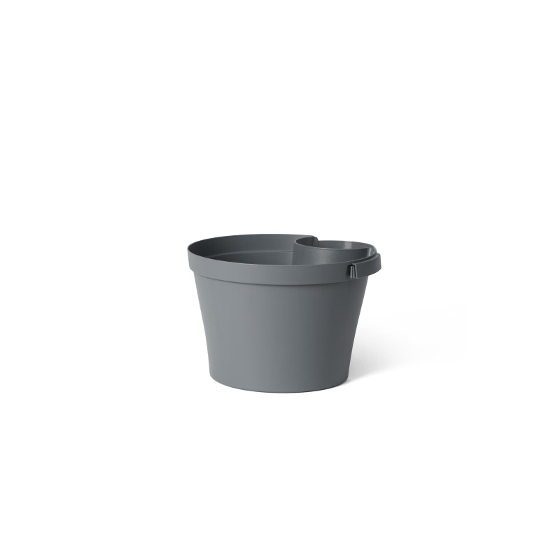Pot de fleurs de gouttière bleu gris Happy Ø 22 x 15,4 cm