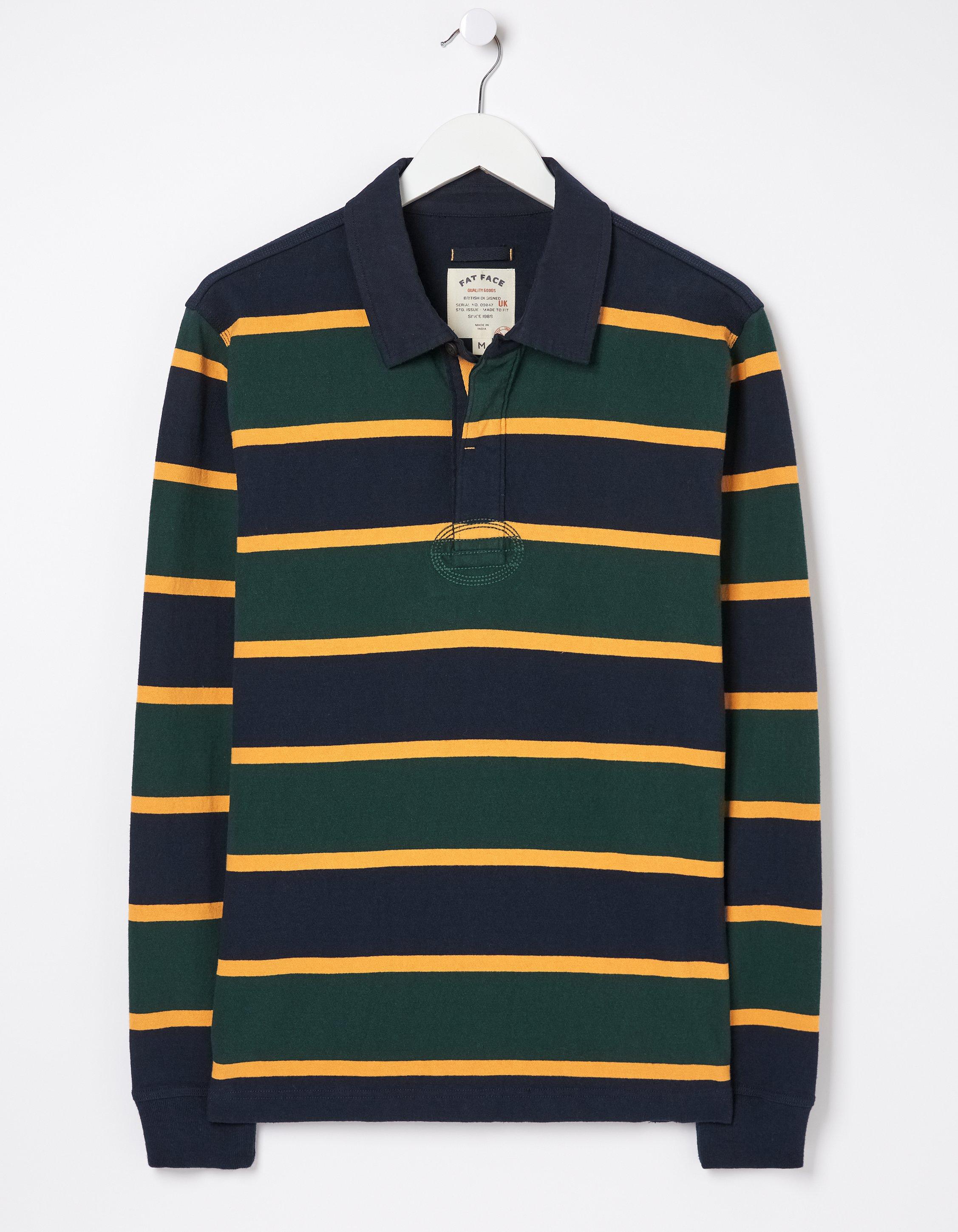 Long Sleeve Stripe Rugby Sweatshirt