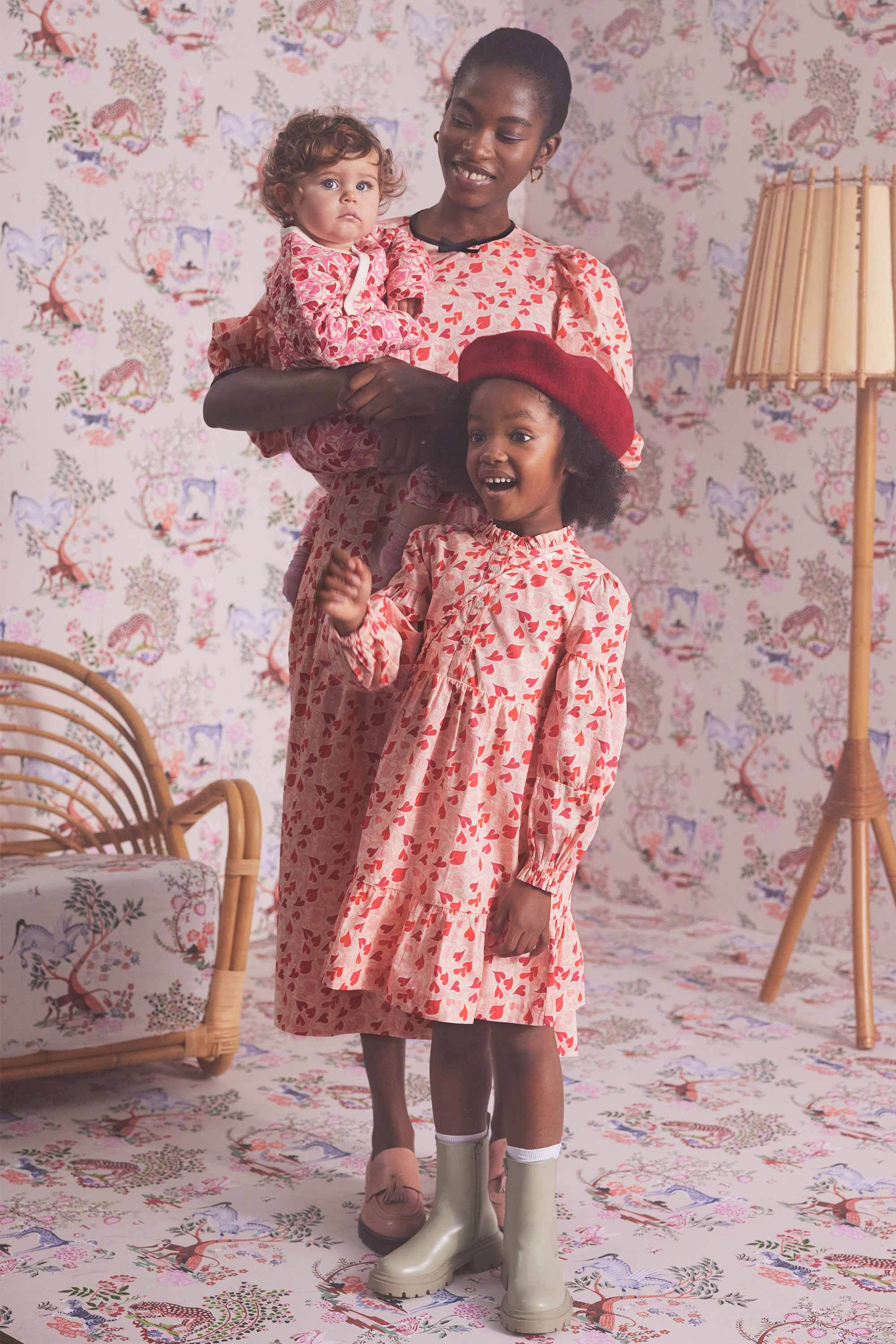 Marble Hearts Ditsy Dorothy Button-Up Dress (1-10 Years)