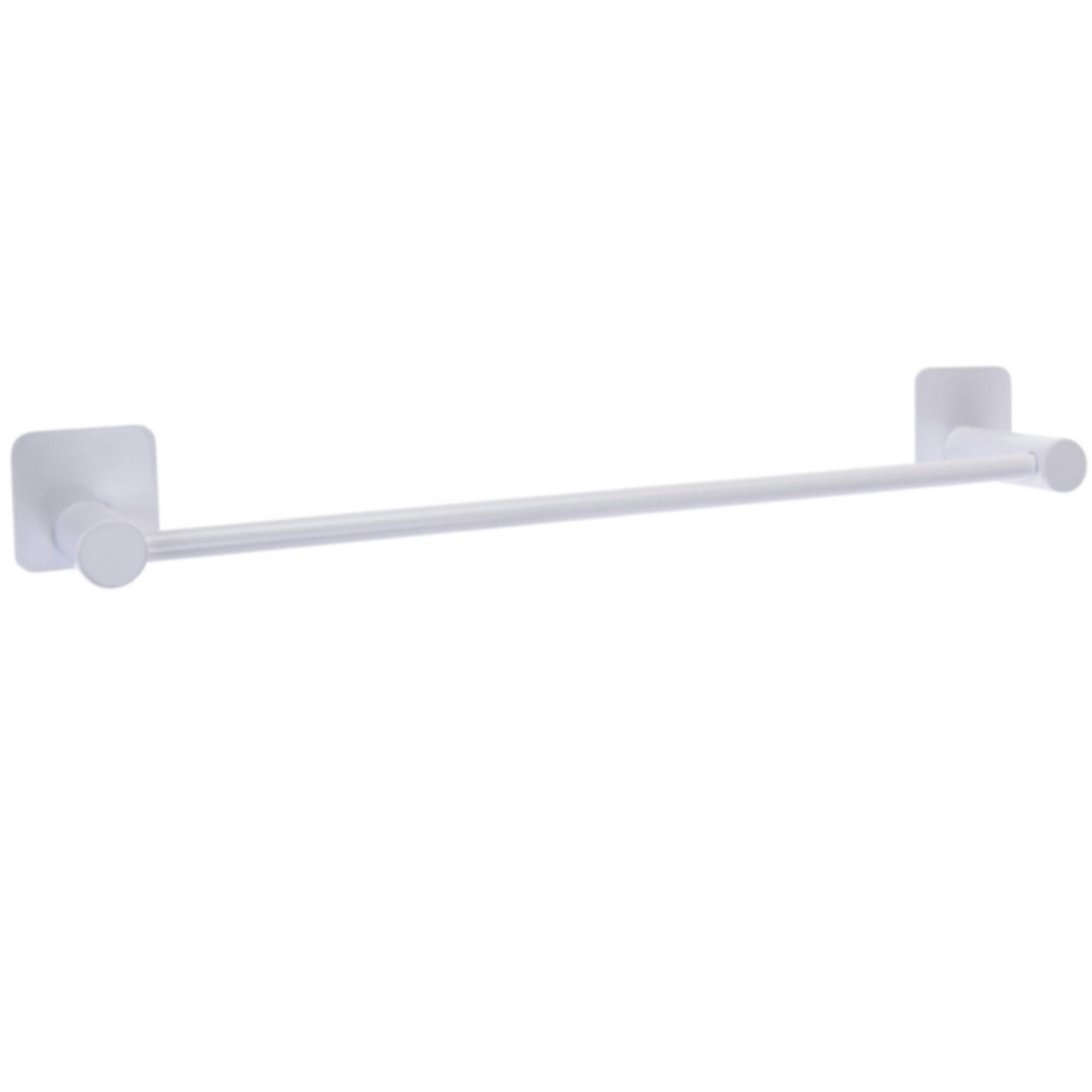 - Porte-serviettes mural en métal blanc - 42.3x5x7.2cm