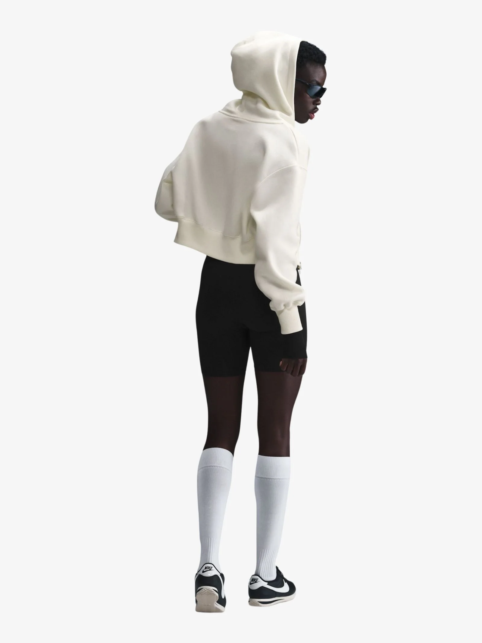 Women's Loose Crop Full Zip Hoodie