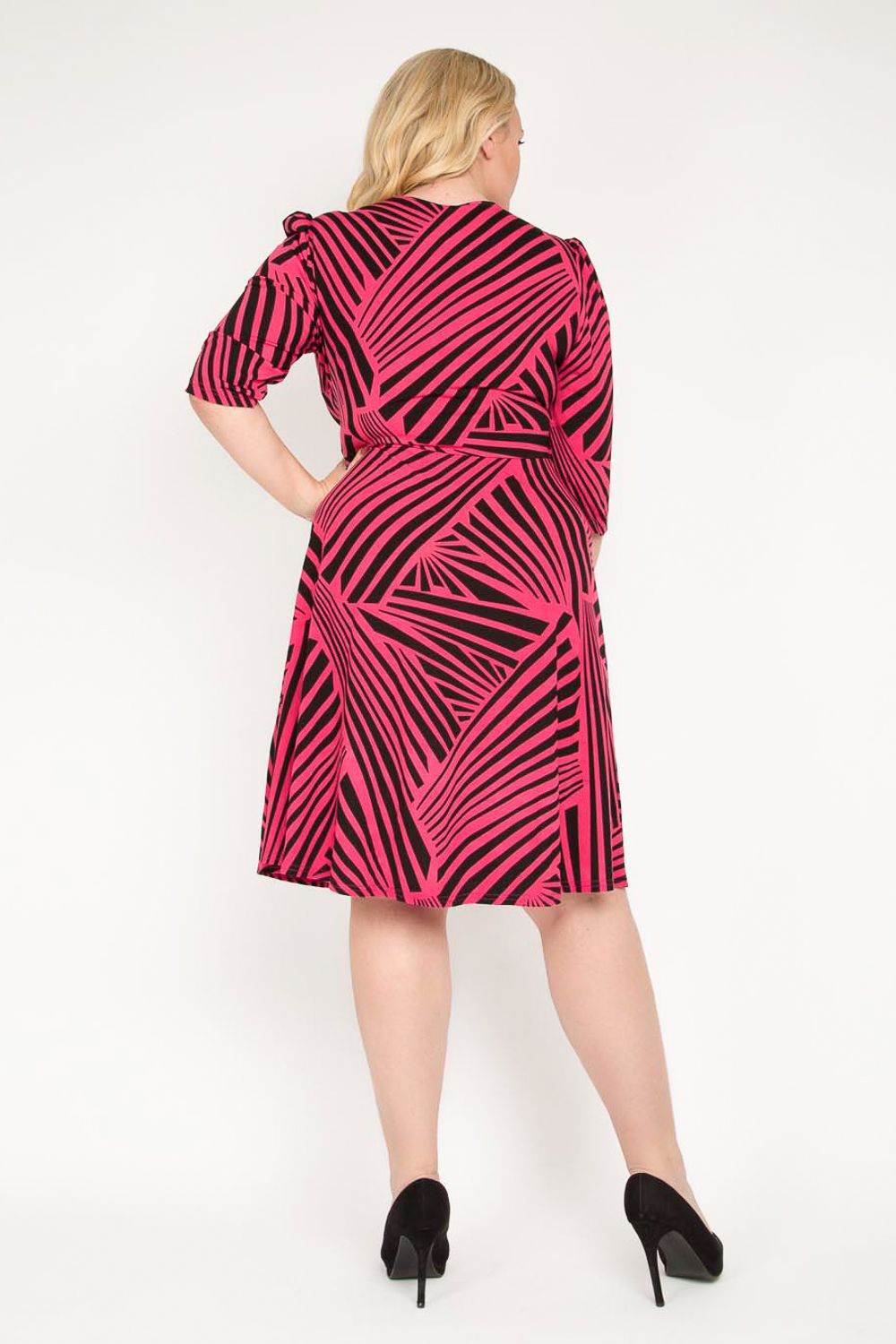 Jolie Moi Revere Collar Midi Dress