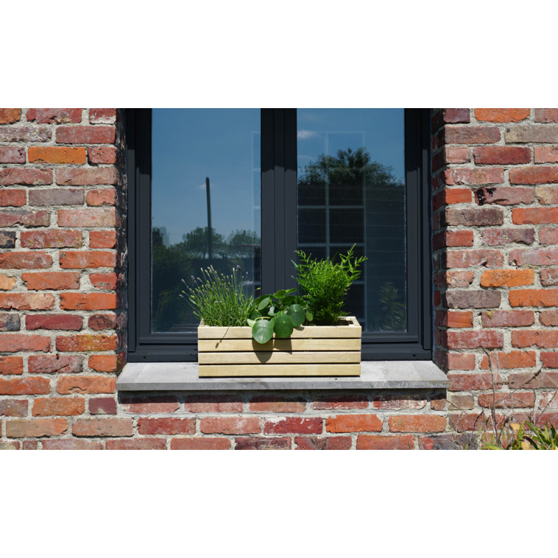 Jardinière en bois Horizon 59 x 19 x 19 cm