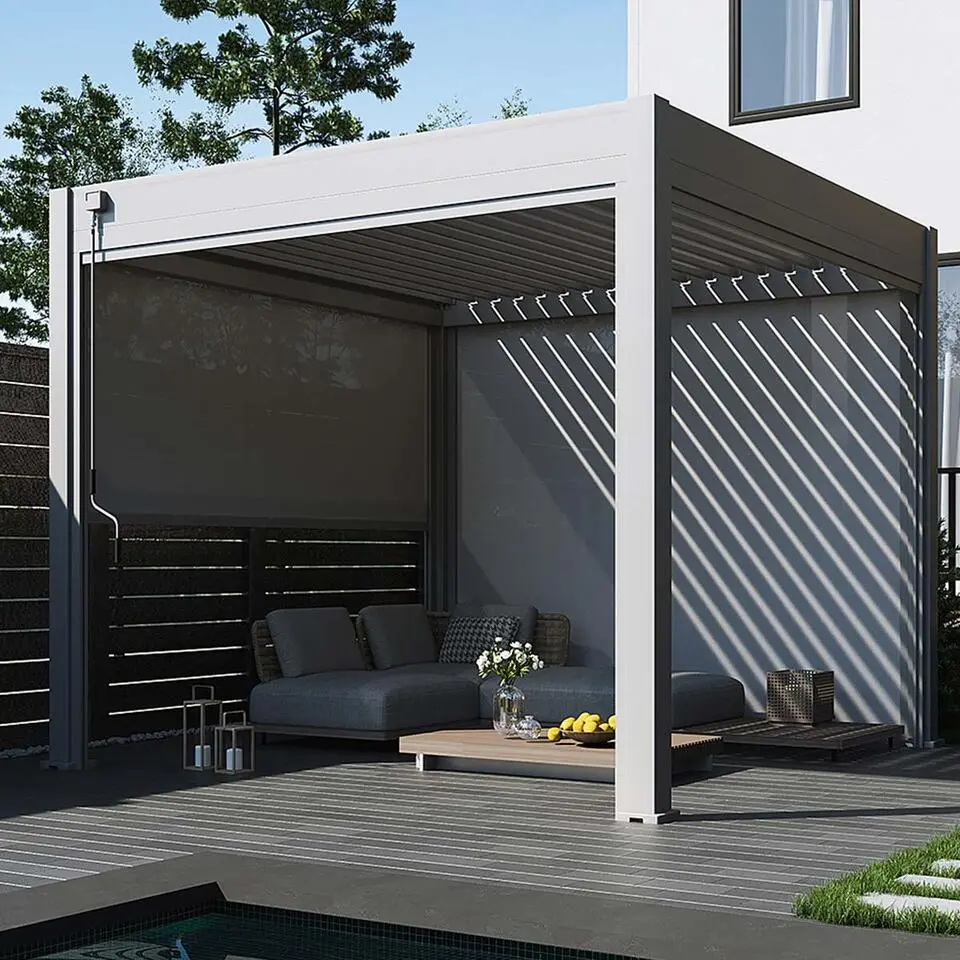 Garden Impressions Pergola windscherm rolgordijn 249x236 cm - zand