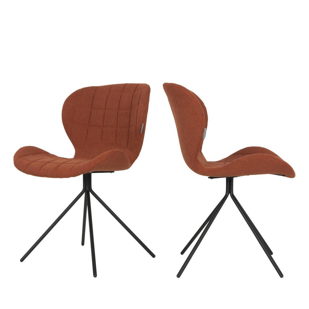 OMG - Lot de 2 chaises design orange