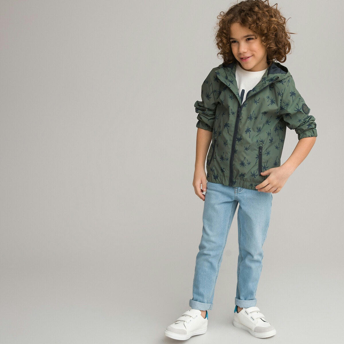 Blouson à capuche, imprimé palmiers