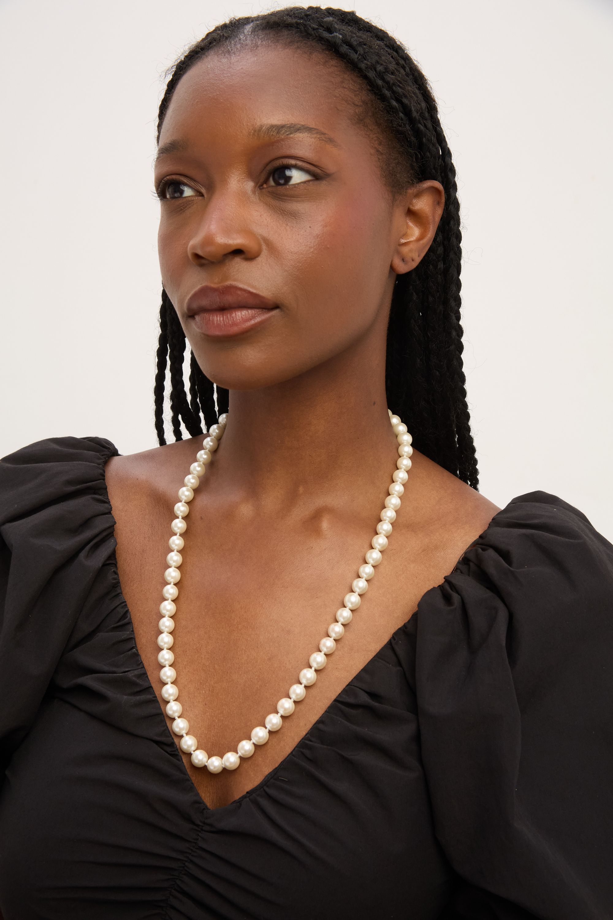 Jon Richard Knotted 8mm Pearl Rope Necklace