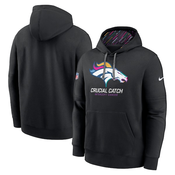 Denver Broncos Nike 2024 NFL Crucial Catch Club Pullover Hoodie - Black
