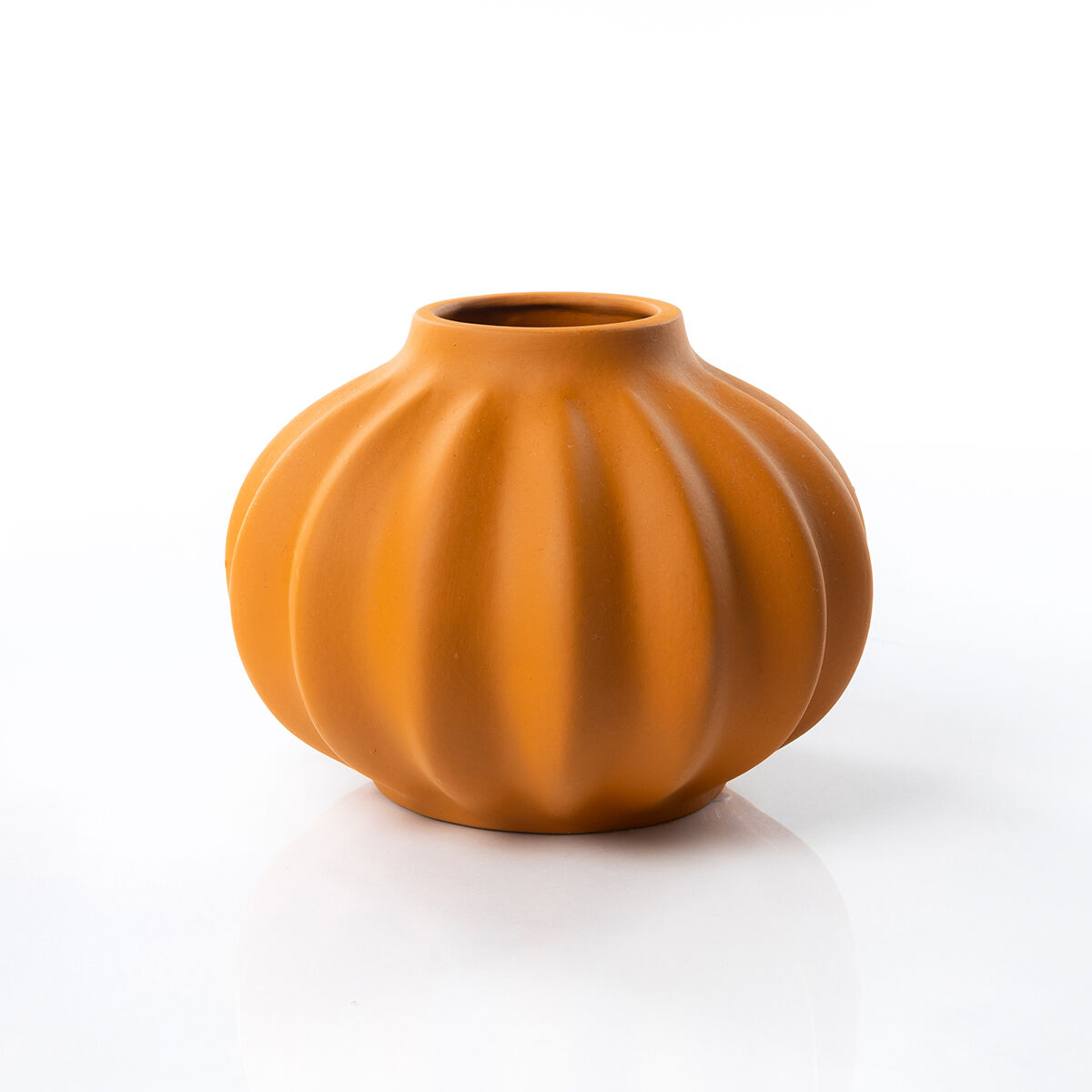 Jarra Balão Laranja Em Cerâmica 18cm