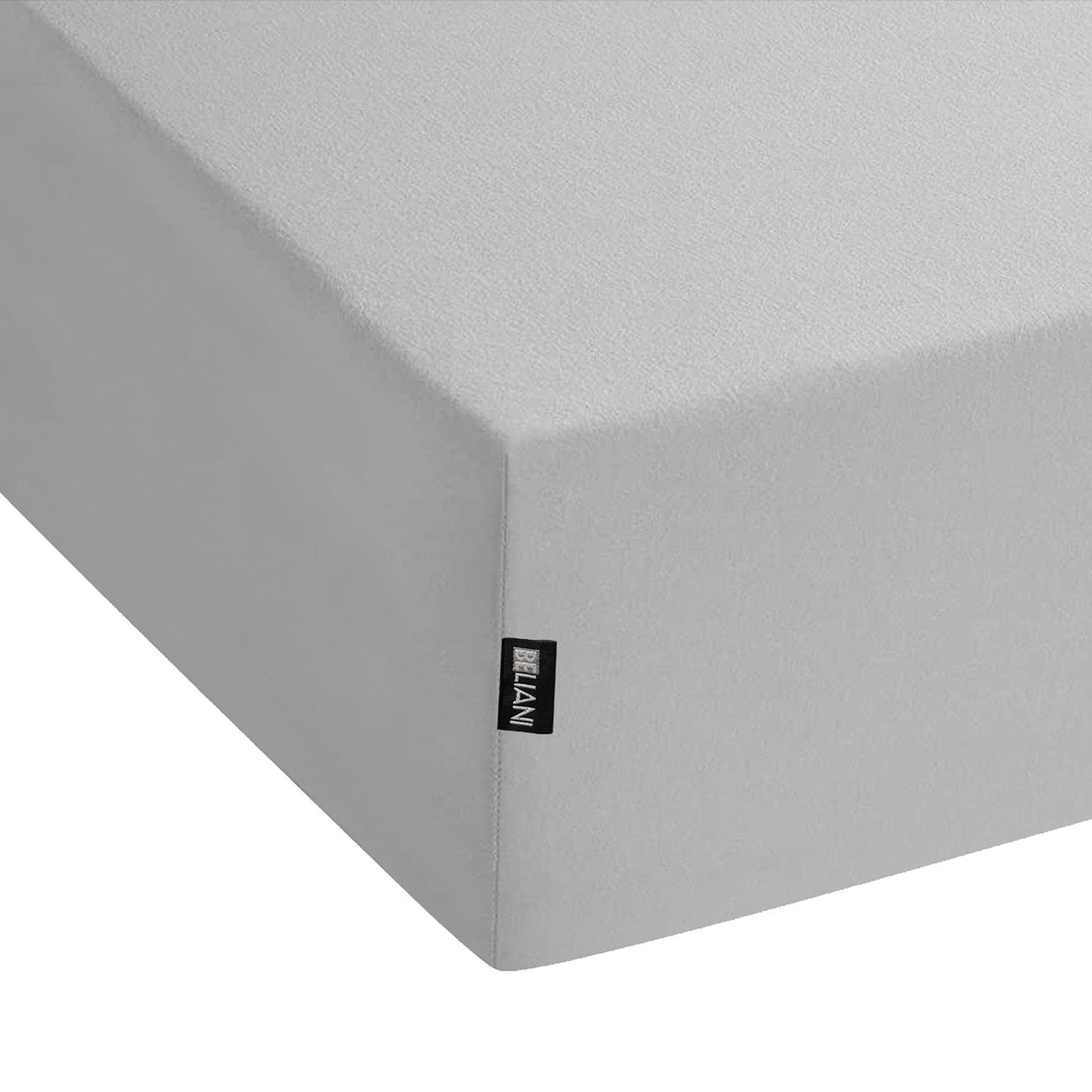 HOFUF - Drap-housse en coton 200 x 200 cm gris clair