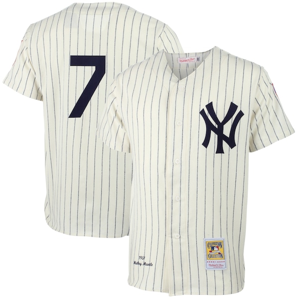 Mickey Mantle New York Yankees  1951 Cooperstown Collection Authentic Jersey - Cream