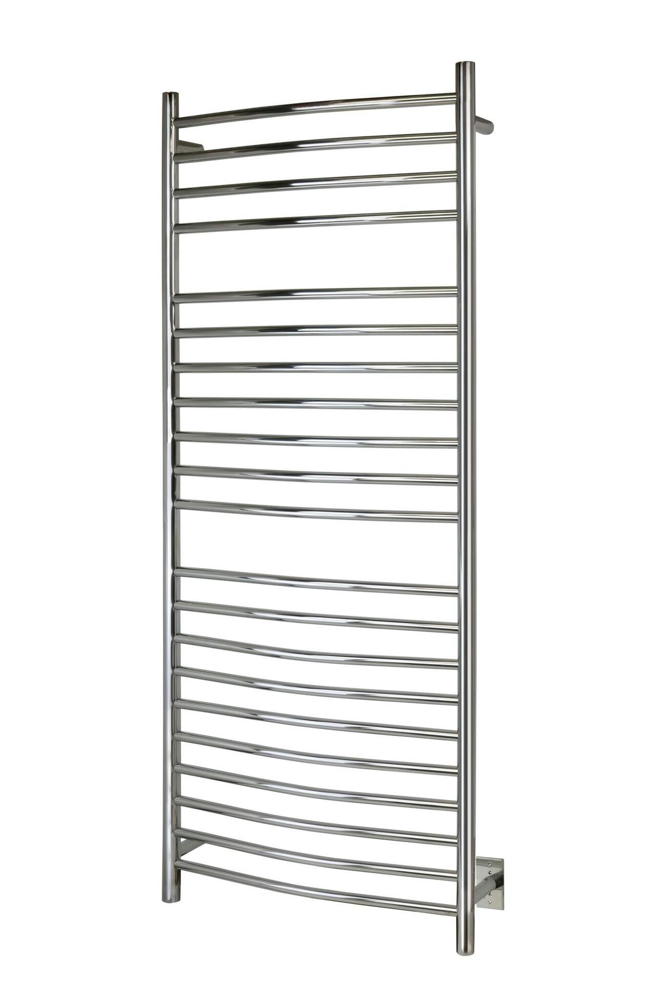 WarmlyYours Vida Electric Towel Warmer, Polished Stainless Steel, 21-Bars