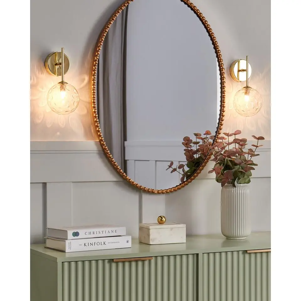 ANADYR - Wandlamp set van 2 - Goud/Beige - Glas/Metaal