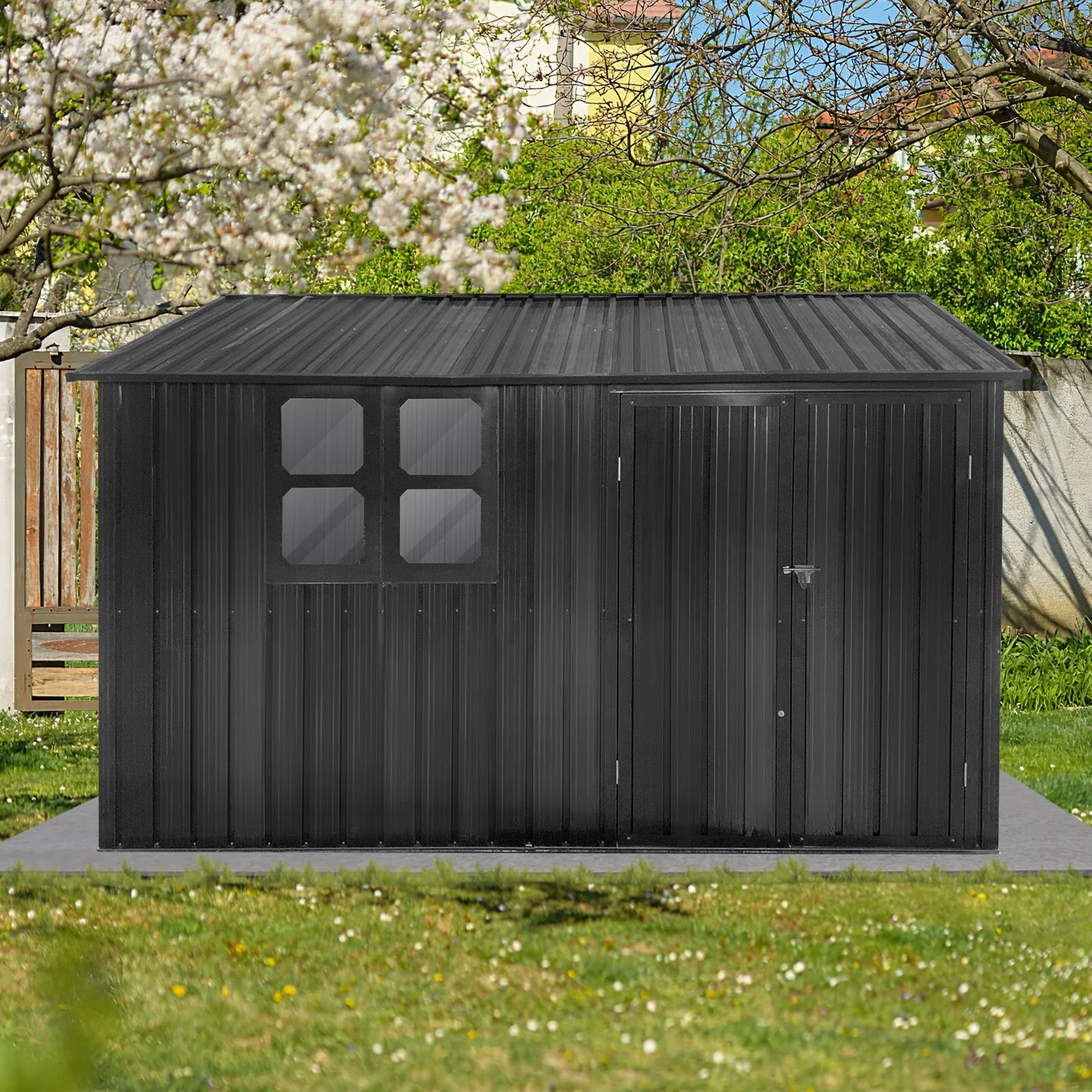 GDFStudio - Sophia Reynolds Spacious and Secure Metal Garden Shed