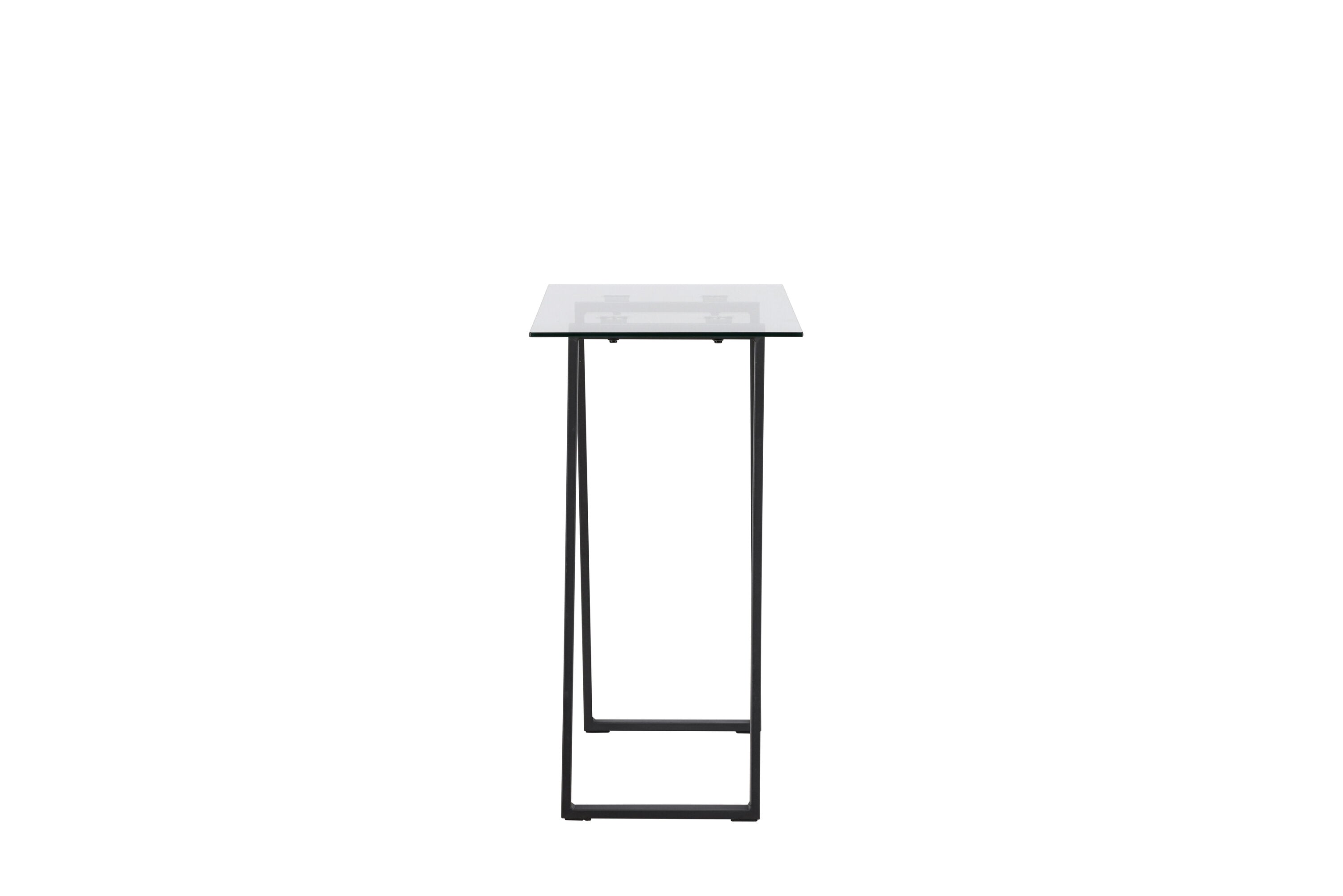 Rebellenclub Tamati Sidetable - 100 x 40 cm - Zwart met Glas