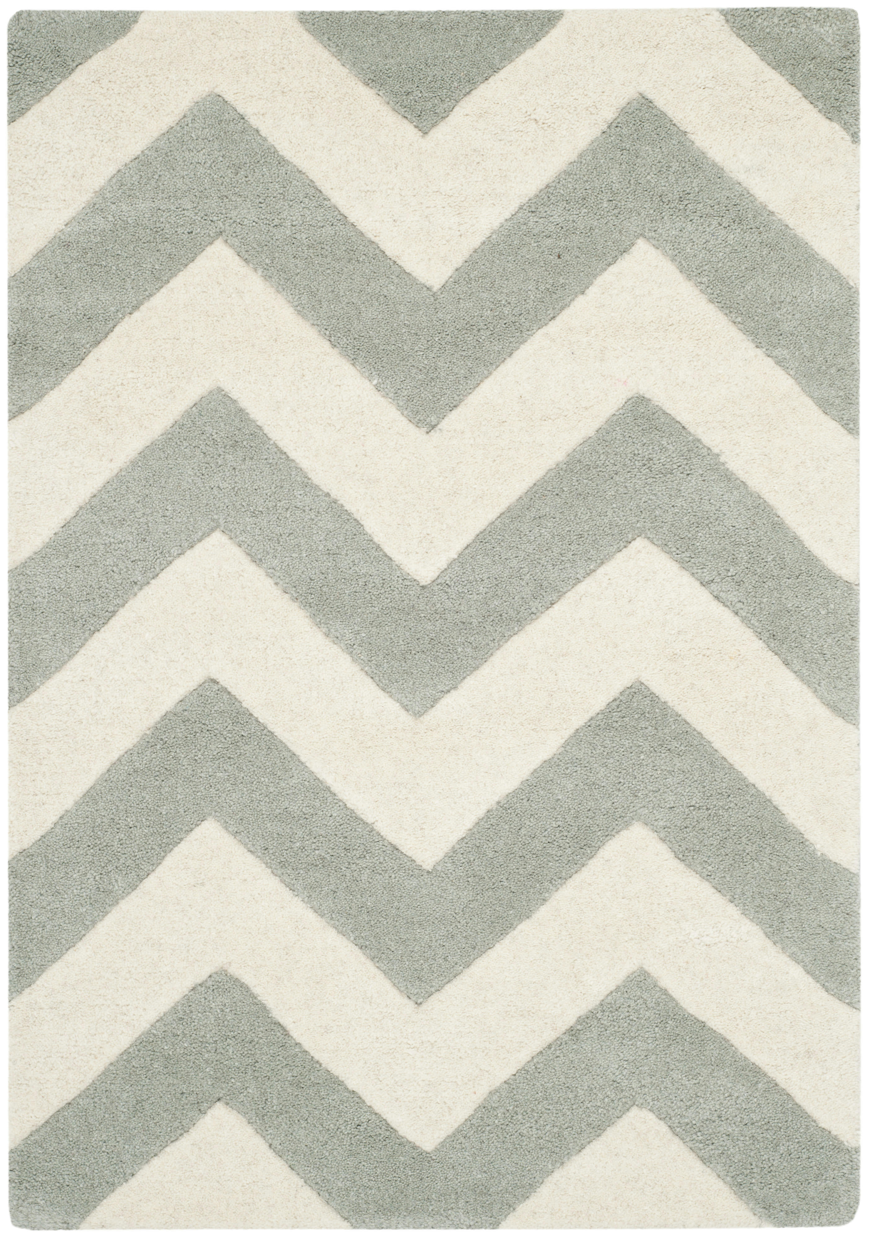 CHATHAM - Tapis de salon interieur en gris & ivoire, 91 x 152 cm