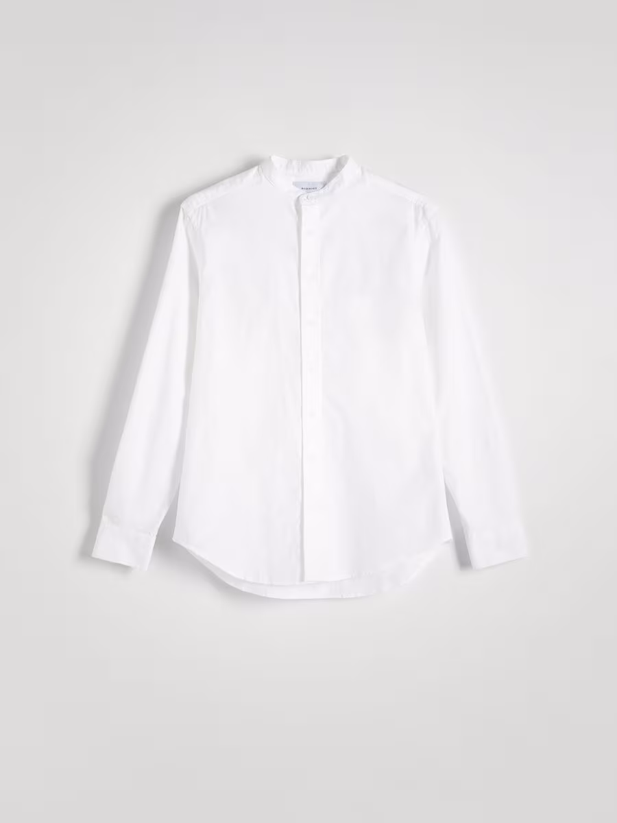 Regular Fit Mandarin Collar Shirt