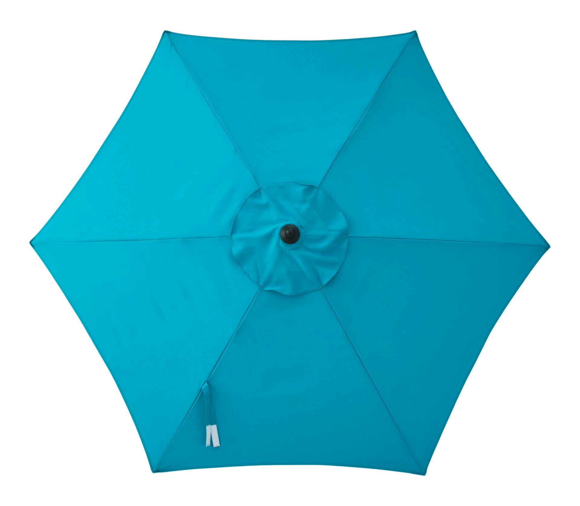 For Living Fabric Patio/Outdoor Umbrella, Aqua, 7-ft