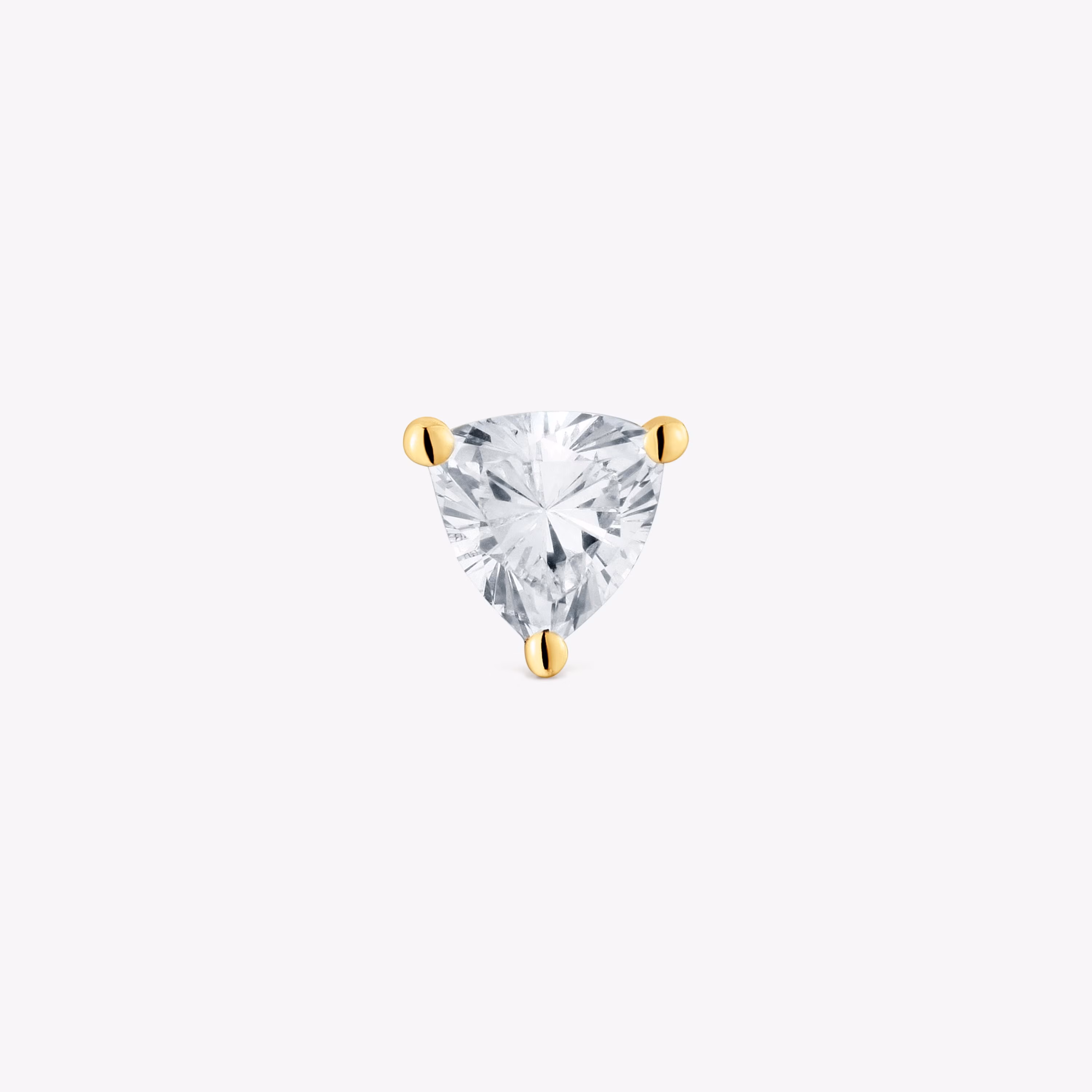 Pendiente individual de oro 14 kt y diamante creado en laboratorio 0,14 ct Shine LGD
