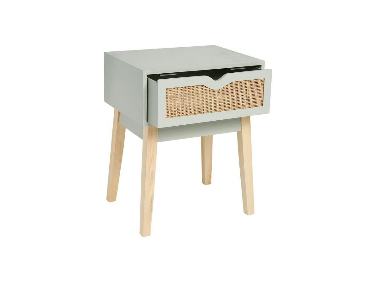 - Table de chevet en bois vert