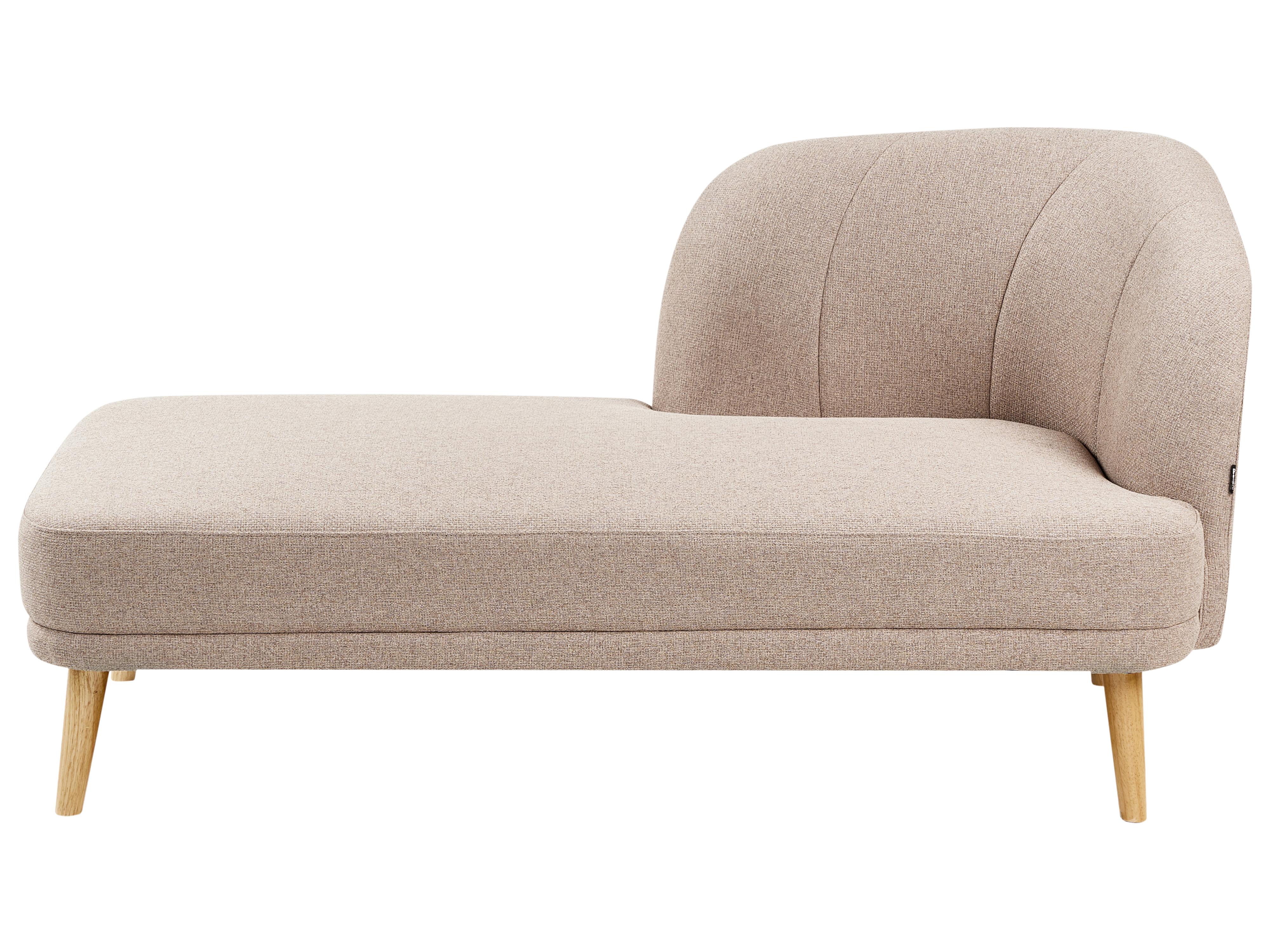 Right-Hand Chaise Longue TANLAY Fabric Light Brown