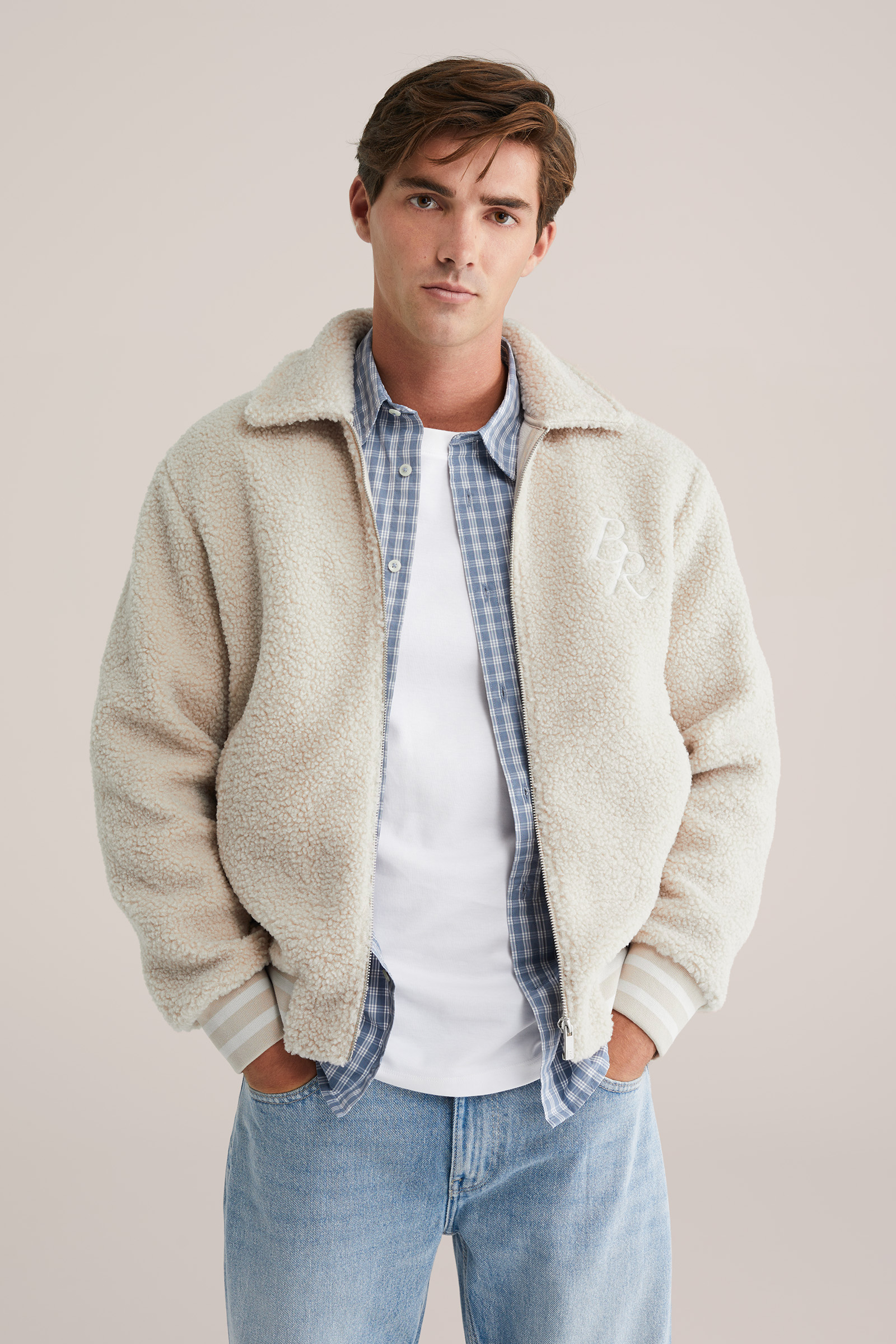 Heren teddy bomberjack