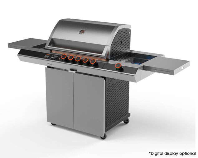 Ziegler & Brown Turbo Elite 5 Burner BBQ on Cart with Side Burner & Drawer (T Series)