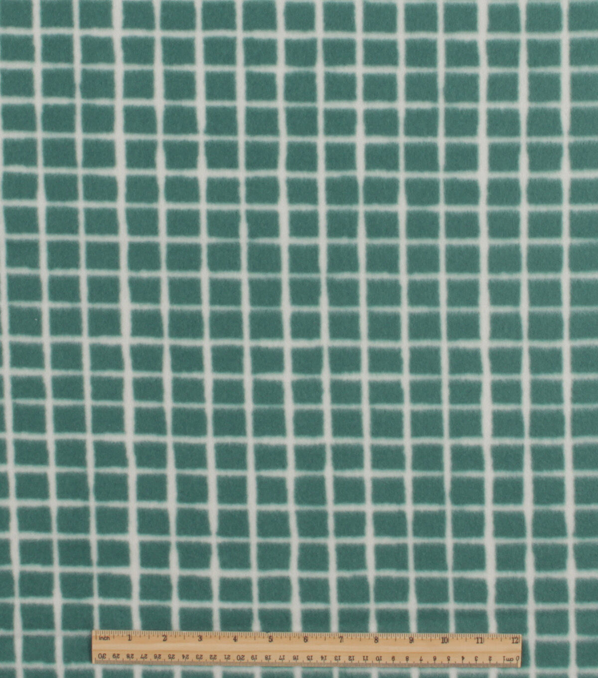 Green Grid Plaid Blizzard Fleece Fabric