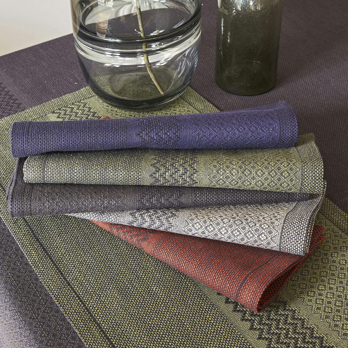 SLOW LIFE - Serviette en coton carbone 50 x 30