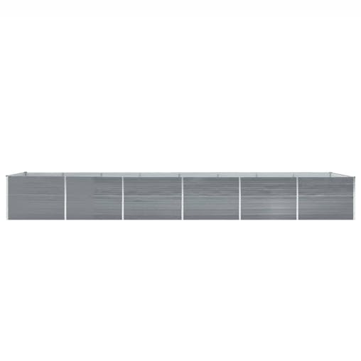 NNEVL Garden Raised Bed Galvanised Steel 600x80x45 cm Grey