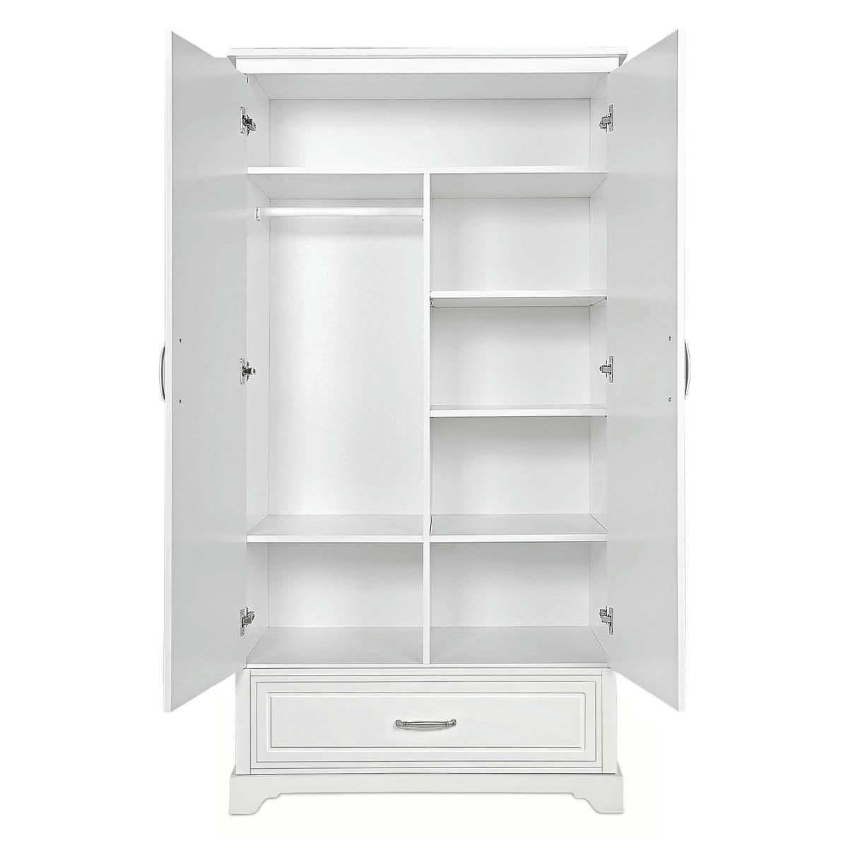 MELODY - Armoire 2 portes 1 tiroir blanc