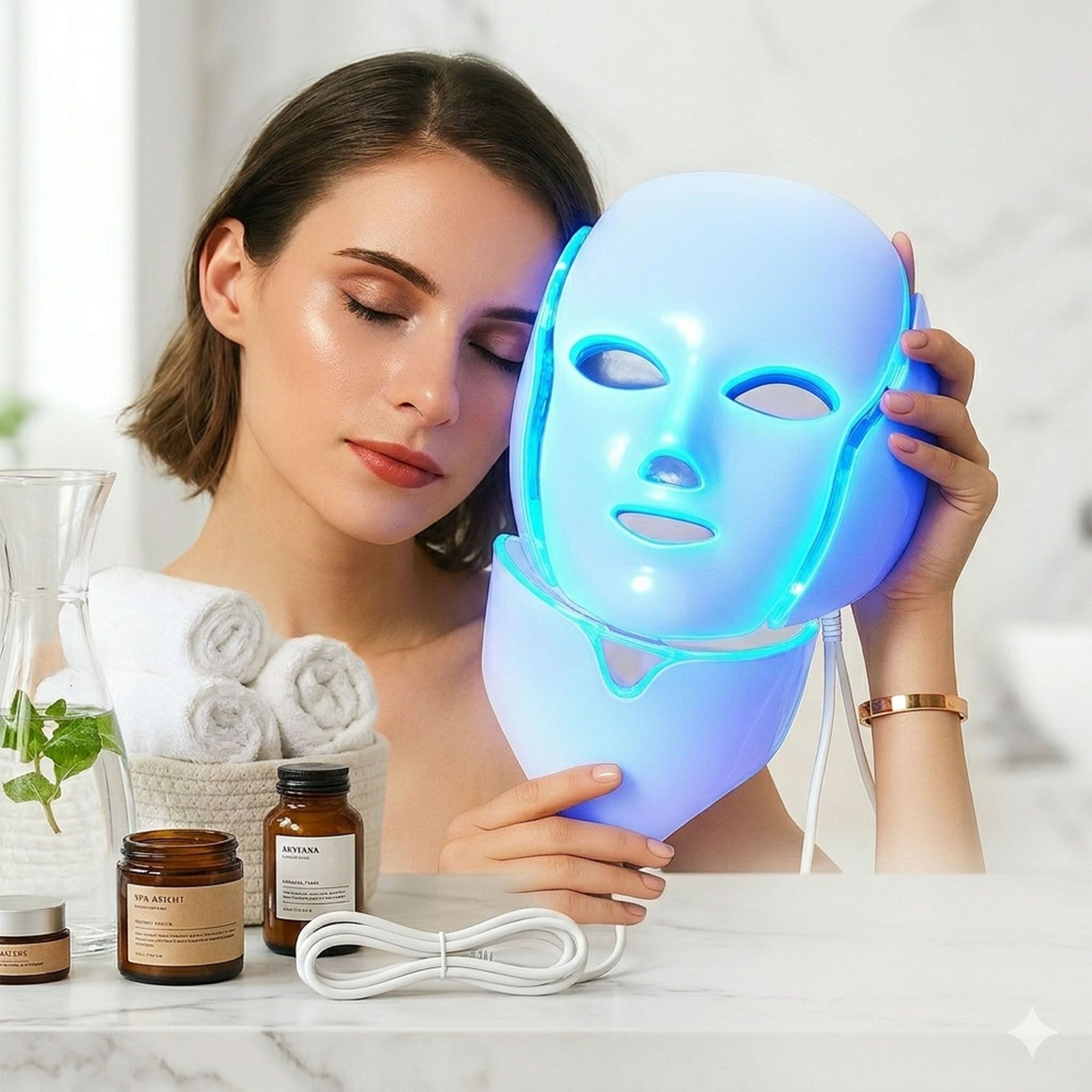 Dragodirect LED Face Neck Mask Skin Rejuvenation Anti-Wrinkle Acne
