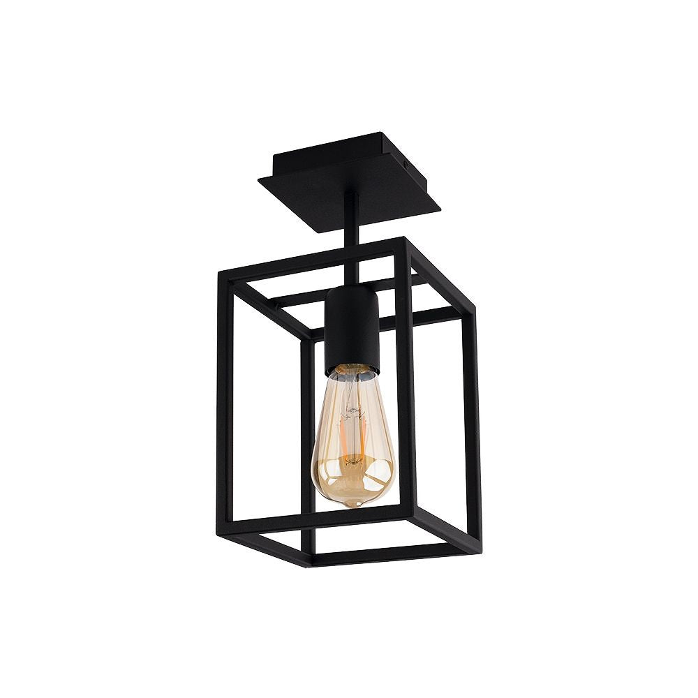 Nowodvorski plafondlamp Crate - 1 lichts - 15 x 30.5  cm - zwart