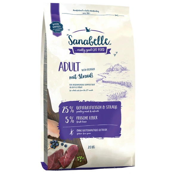 Katzentrockenfutter »Adult«, 2 kg, Strauß