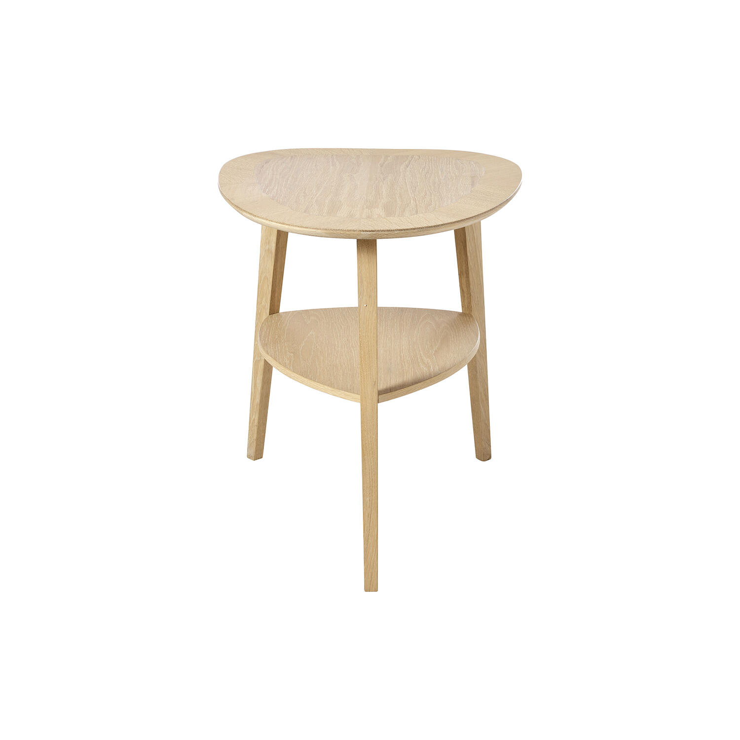 Heart Table, hvidolieret eg