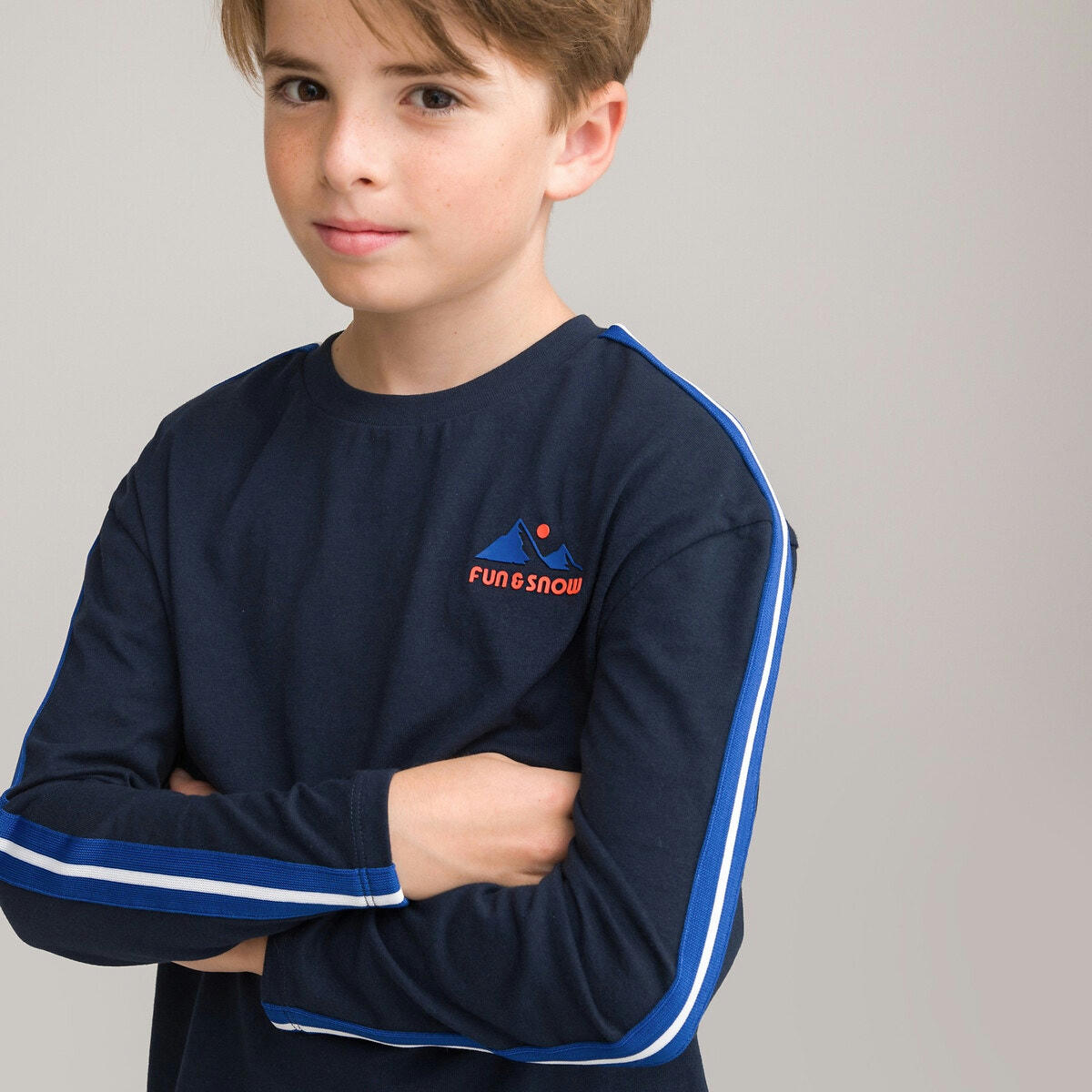 T-shirt manches longues, motif poitrine