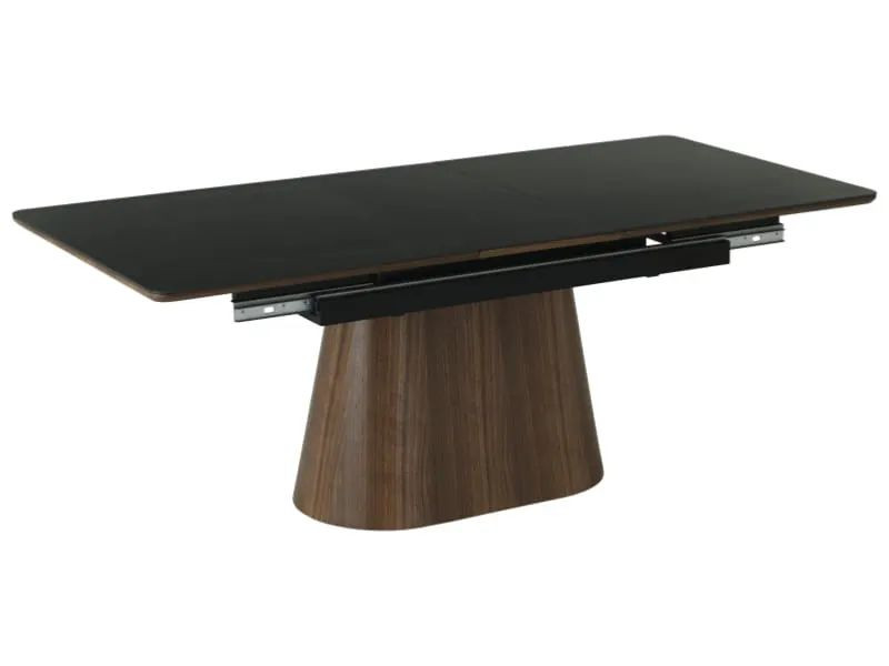 Stół rozkładany MONACO 160(200)x90 czarny/ orzech
