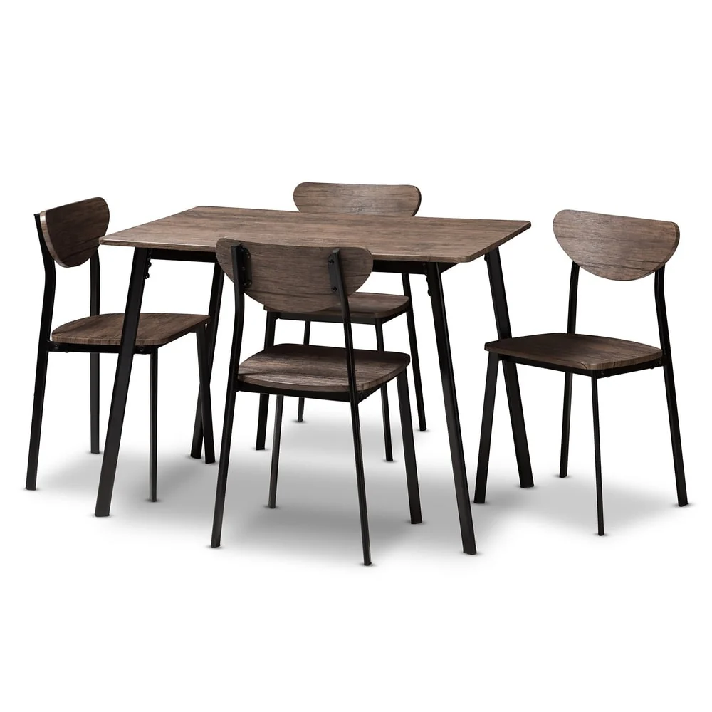 Mid-Century 5-Piece Dining Set by Baxton Studio