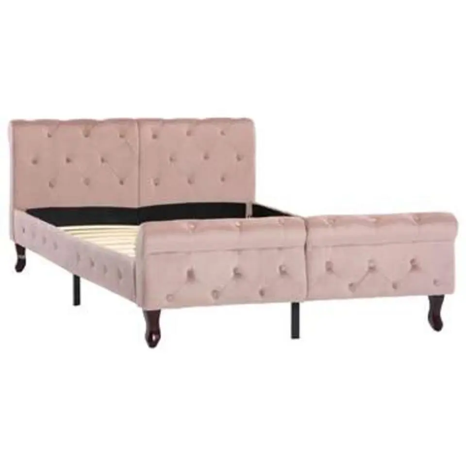 vidaXL - Bed frame - Roze - Fluweel - 120x200 cm