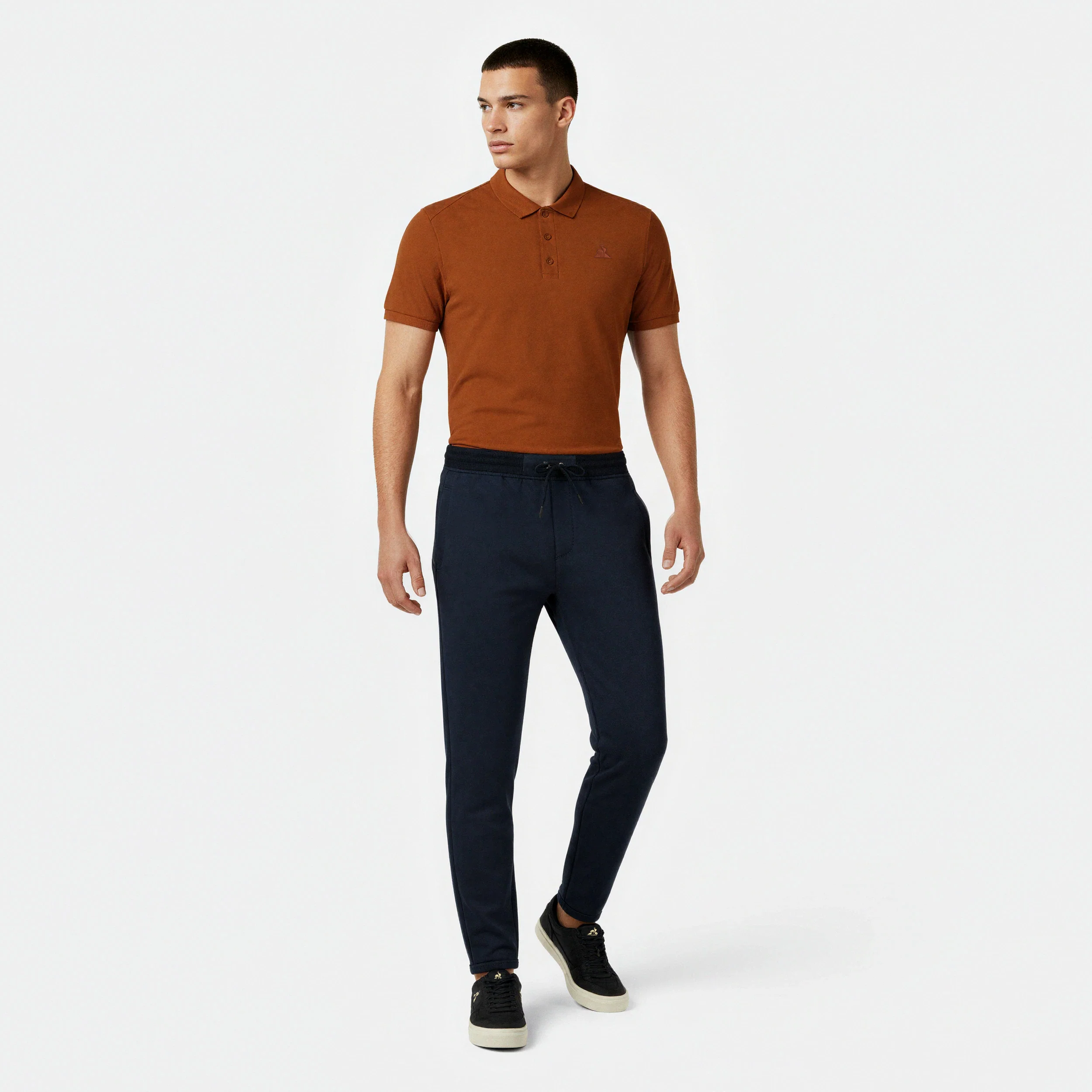 Pantalon carotte Essentiel double face piqué