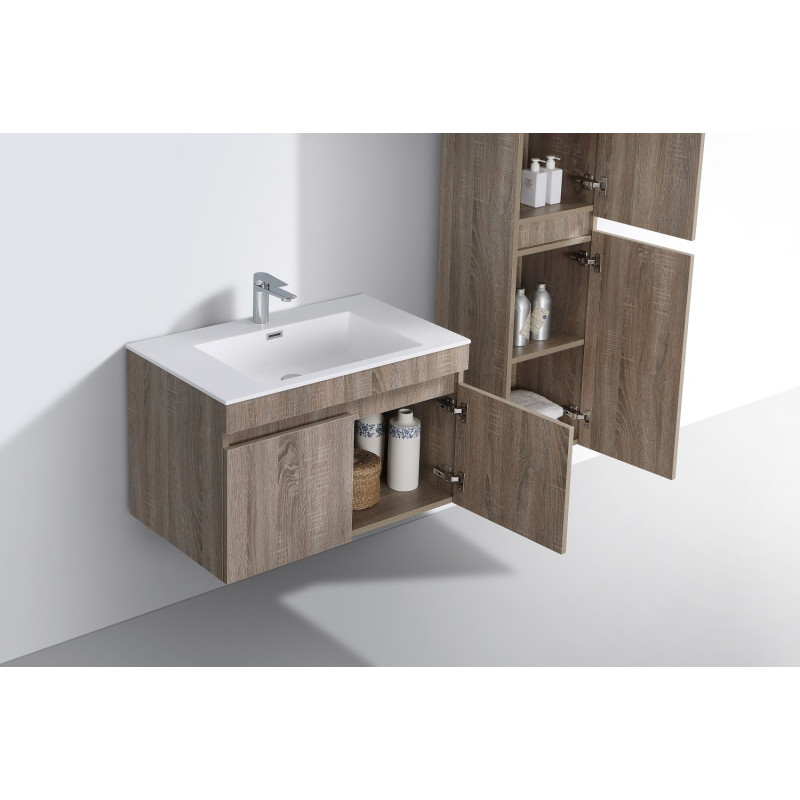 Ensemble de salle de bain Capri chêne clair 80 cm SANIMAR