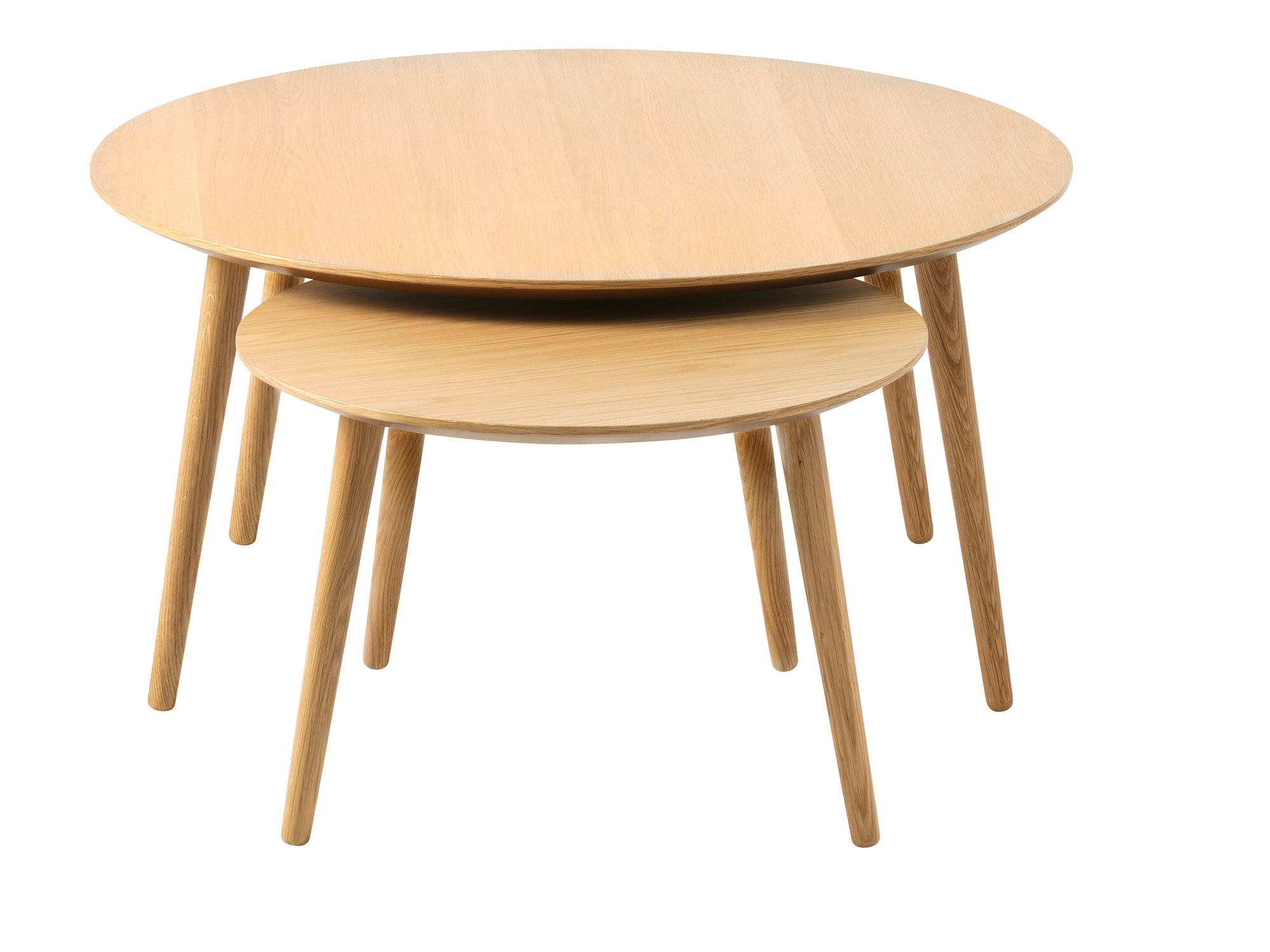 Albany Salontafel - ø88cm ø58cm - Eiken - Set van 2