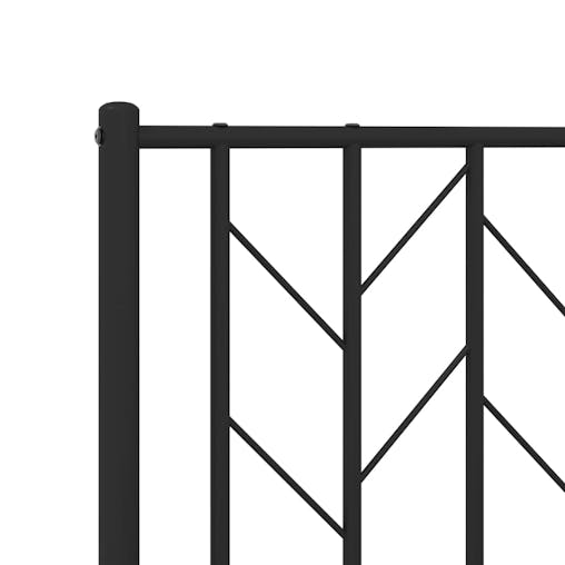 NNEVL Metal Bed Frame with Headboard and Footboard&nbsp;Black 107x203 cm