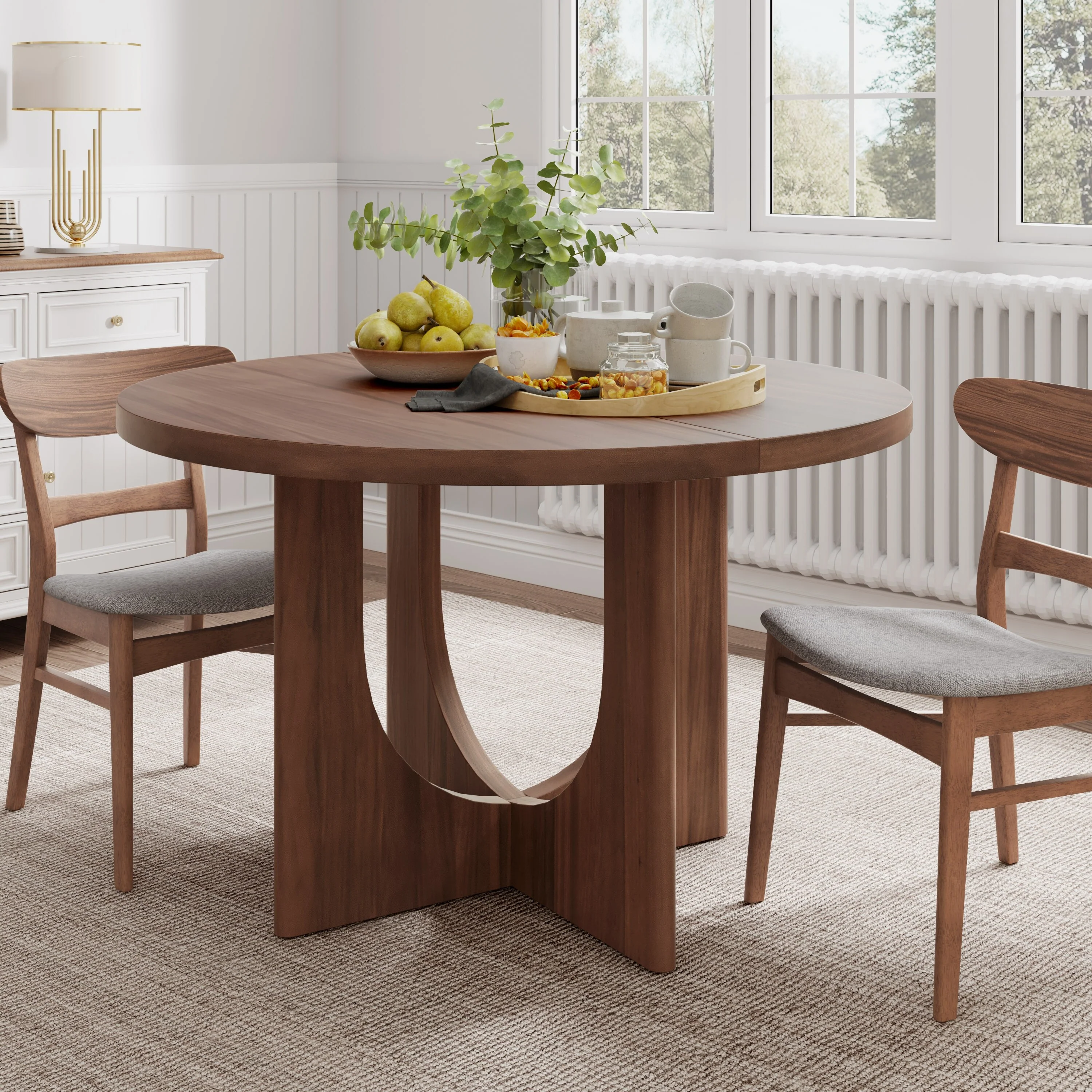 Christopher Knight Home - Holden Elegant 48 Round Dining Table with Sturdy Pedestal Base