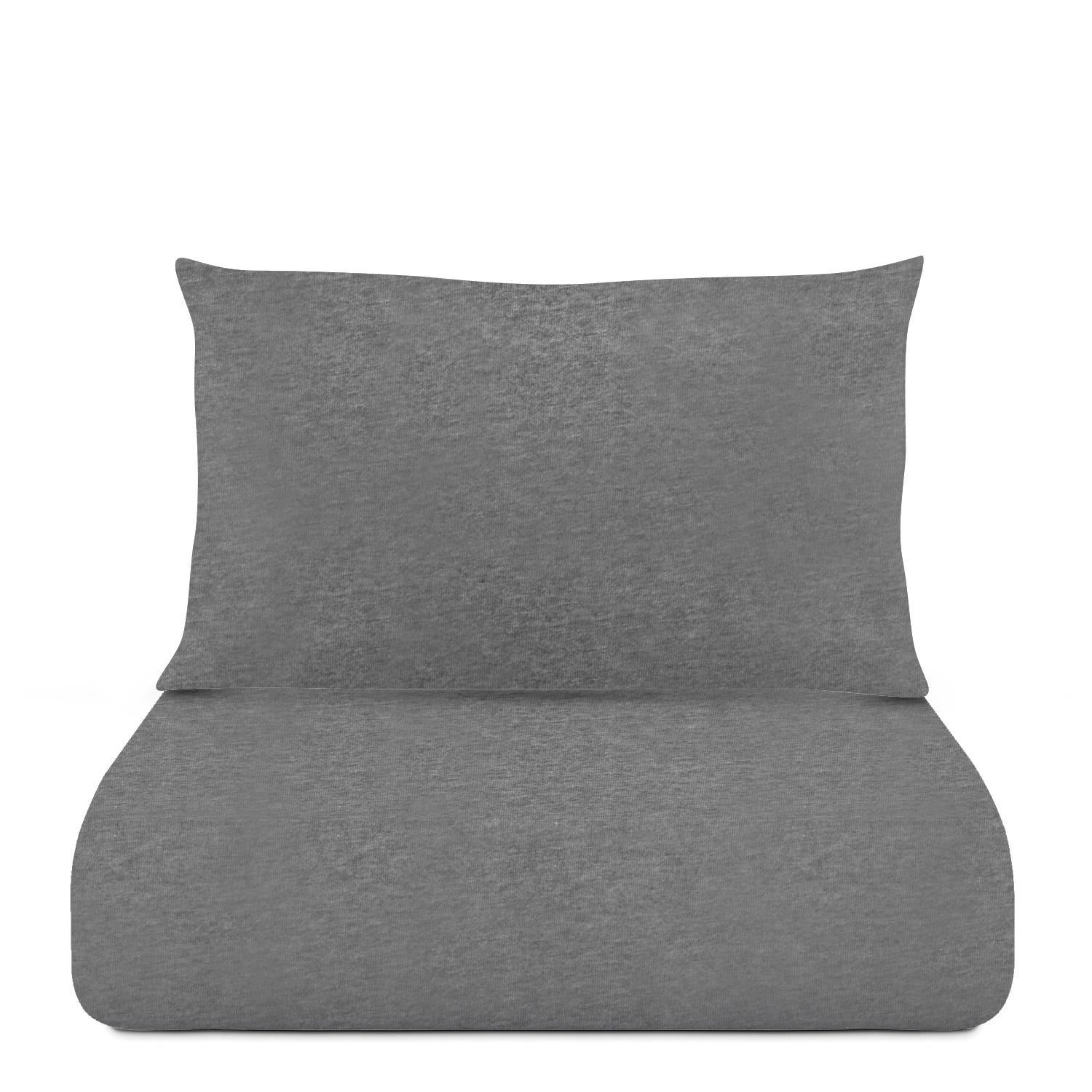 Parure copripiumino singolo Jersey melange grigio