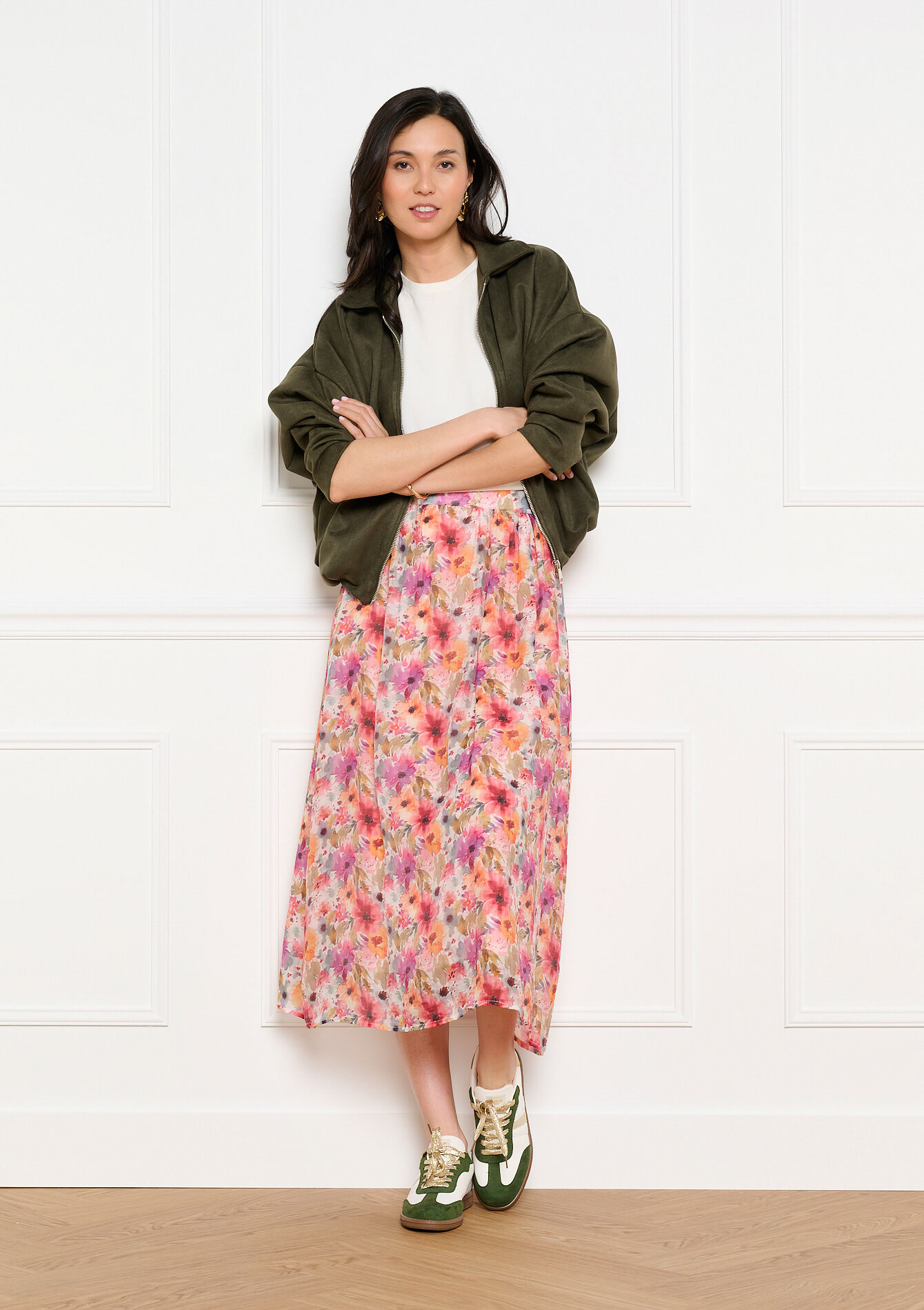 Midi rok met print