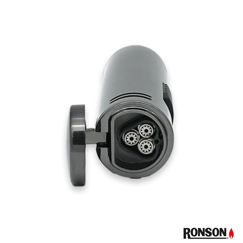 Ronson Monsun Cigar Lighter Jet Gas Lighter GUN METAL (113001)